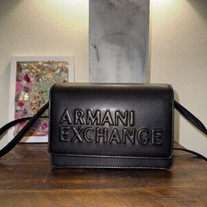 Armani Exchange Detachable Black Crossbody Bag (Never Used)